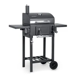 Grill węglowy ogrodowy Berdsen BD-892 komin żeliwny ruszt z pokrywą popielnik + termometr