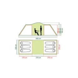 Namiot 6-osobowy Coleman Ridgeline 6 Plus - green