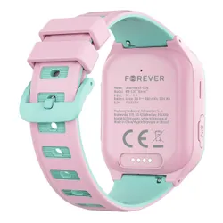 Smartwatch FOREVER Kids Boost KW-530 AI GPS WiFi 4G Różowo-zielony