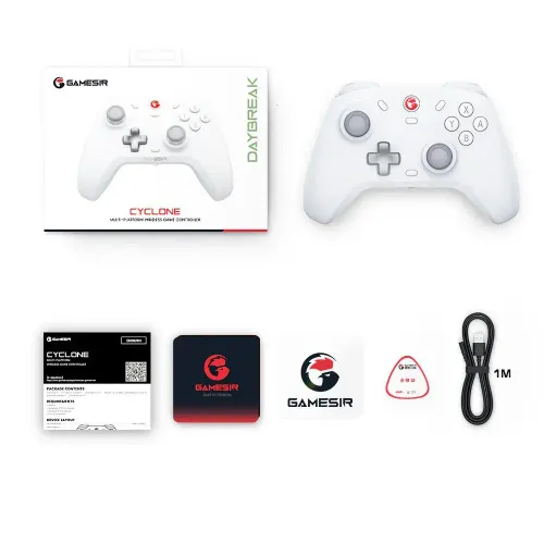 Pad GameSir HRG7106 T4 Cyclone do PC Nintendo Switch iOS Android Bezprzewodowy/Przewodowy Biały