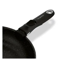 Komplet patelni z odpinaną rączką Konighoffer Spinel Black 20 cm 24 cm 28 cm bez indukcji
