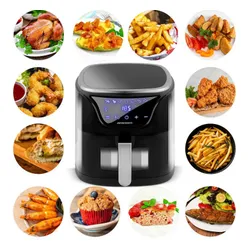 Frytkownica beztłuszczowa Air Fryer BERDSEN BD-652 5l Czarno-srebrny