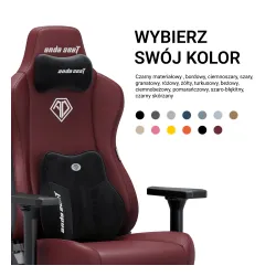 Fotel Anda Seat Kaiser 3E XL Gamingowy do 150kg Skóra ECO Bordowy