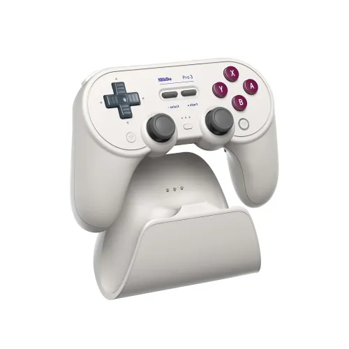 Pad 8BitDo Pro 3 Bluetooth Controller do PC, Nintendo Switch / Switch 2, Android iOS, Bezprzewodowy Biały