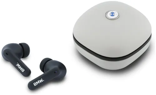 Słuchawki dokanałowe BMW Leather Metal Logo ANC Taupe