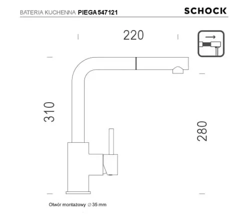 Bateria Schock Piega 547121 Magma Mosiądz