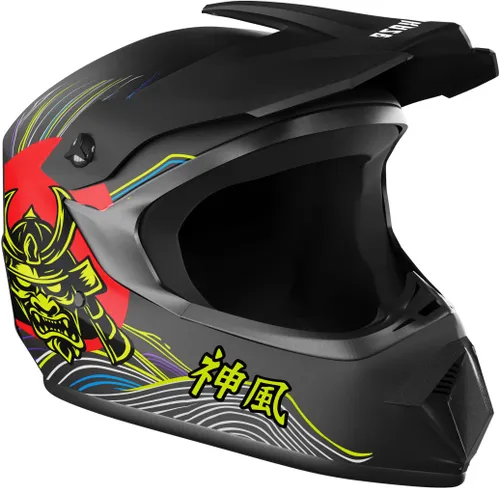 Kask KAMIKAZE Tokyo Drift Czarny Full Face (rozmiar XL)