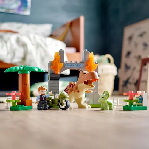 Lego Duplo Tyrannosaurus ve Triceratops'un kaçışı (10939)