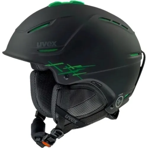 Kask narciarski Uvex P1us Pro czarno-zielony - 52-55