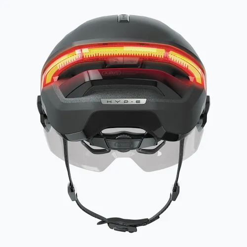 Kask rowerowy z kierunkowskazami ABUS Hyp-e Ace volcano titan
