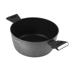 Garnek na indukcję z powłoką marmurową i pokrywką Konighoffer Grigio 3,9 l