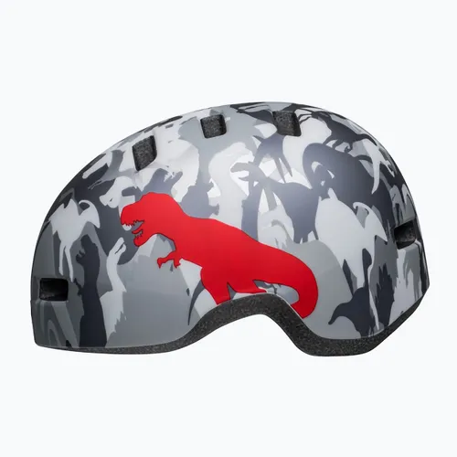 Kask rowerowy dziecięcy Bell Lil Ripper Jr matte gray silver/camosaurus
