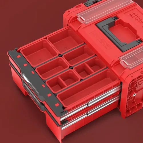 Skrzynka narzędziowa QBRICK System Pro Drawer 2 Toolbox 2.0 Profi Expert Red Ultra HD Custom