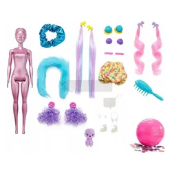 Lalka Barbie Color Reveal imprezowe stylizacje HBG39
