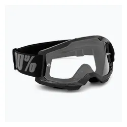 Gogle rowerowe dziecięce 100% Strata 2 Junior 50031-00001 black/clear