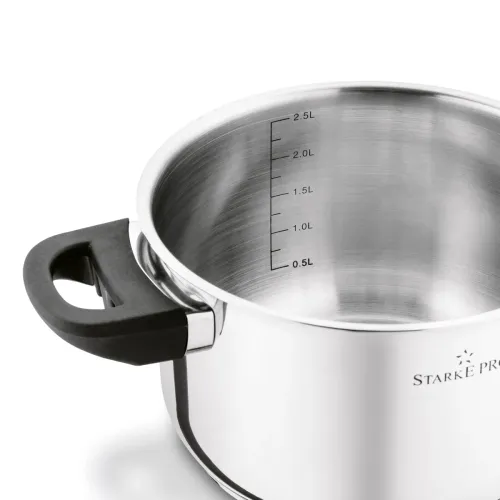 Garnek nierdzewny z pokrywką Starke Pro Sante 2,7 l