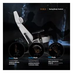 Fotel Diablo Chairs X.Eye Prime, Normal Size, Ghosted White Gamingowy do 140kg Biały