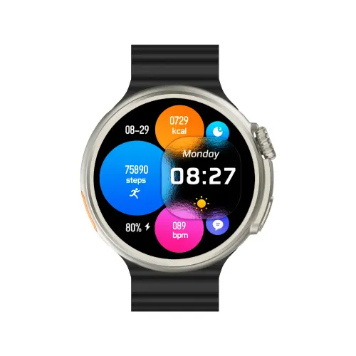 Smartwatch Yaxo OXNARD Titanium 51mm GPS Czarny