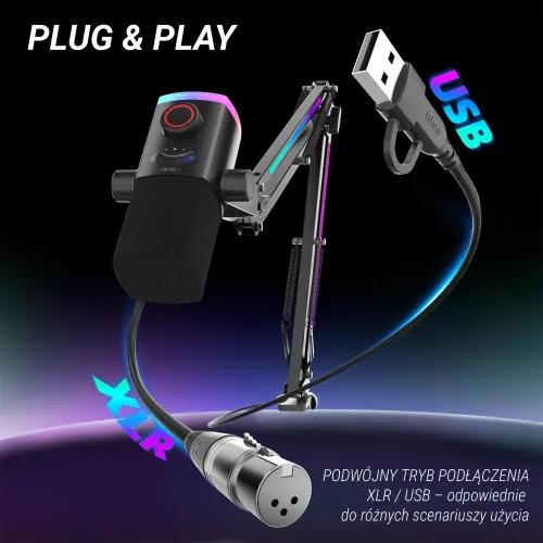 Mikrofon Fifine AM8PROT Przewodowy Dynamiczny Czarny