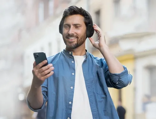 Słuchawki bezprzewodowe Hyundai HBTM45B Nauszne Bluetooth 5.3 Czarny