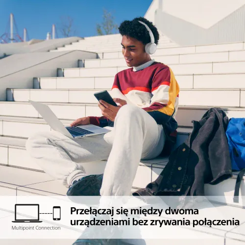 Słuchawki bezprzewodowe Sony WH-CH520 Nauszne Bluetooth 5.2 Biały