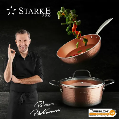 Garnek na indukcję z powłoką nieprzywierającą Starke Pro Glossy Copper 1,6 l