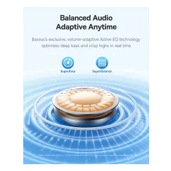 Słuchawki bezprzewodowe Baseus Bass BP1 Pro ANC Dokanałowe Bluetooth 6.0 Czarny