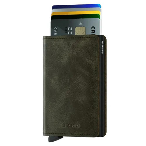 Slimwallet Secrid RFID Koruması Vintage-zeytin / siyah