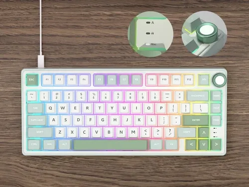 Klawiatura ROYAL KLUDGE R75 Sky Cyan K Silver Switch