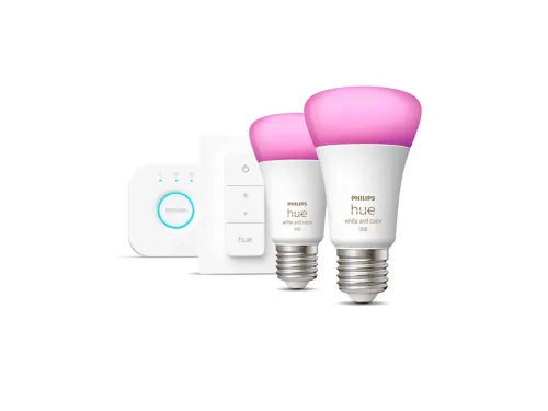 Żarówka LED Philips Hue White and Colour Ambiance E27 2 szt. Zestaw startowy