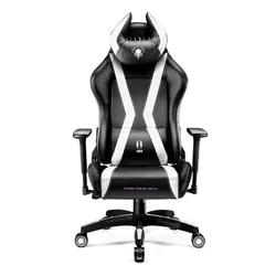 Fotel Diablo Chairs X-Horn 2.0 King Size Gamingowy do 180kg Skóra ECO Czarno-biały