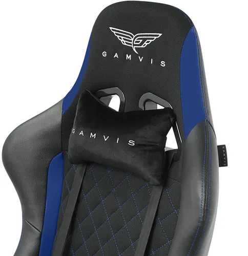Fotel GAMVIS Phantom Large Czarny (niebieskie elementy)