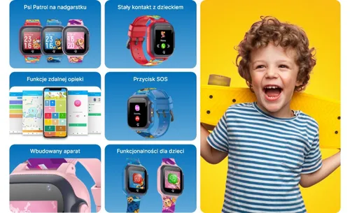 Smartwatch FOREVER Psi Patrol Sky Różowy