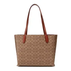 Сумка Coach Cc Sig Willow Tote C0693 B4 / Tan Rust