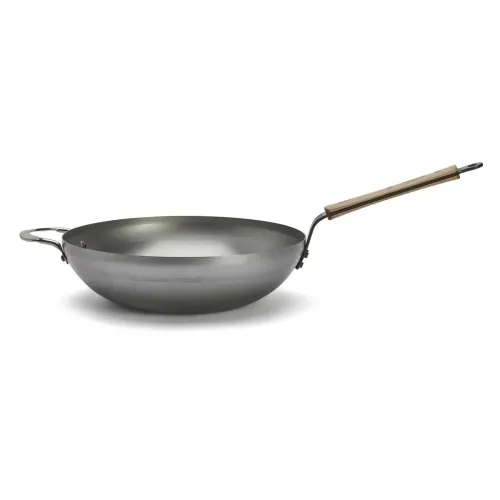 DE BUYER Mineral B Bois 32 cm - patelnia / wok ze stali węglowej