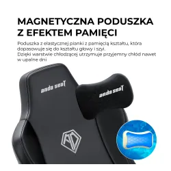 Fotel Anda Seat Novis Plus XL Gamingowy do 150kg Tkanina Czarny