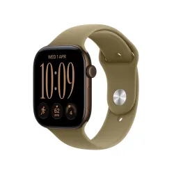 Apple Watch Series 12 GPS 46mm z aluminium Ciemny brąz Pasek Sportowy Oliwka - M/L