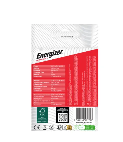 Akumulator ENERGIZER 3BP4 4Ah 20V