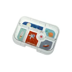 Szczelna średnia śniadaniówka Yumbox Original - surf blue / rocket