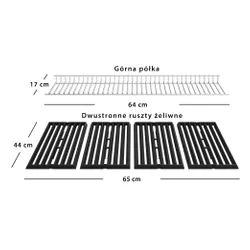 Grill gazowy BROIL KING Crown 480 Shadow Satyna 11.4 kW 65 x 44 cm