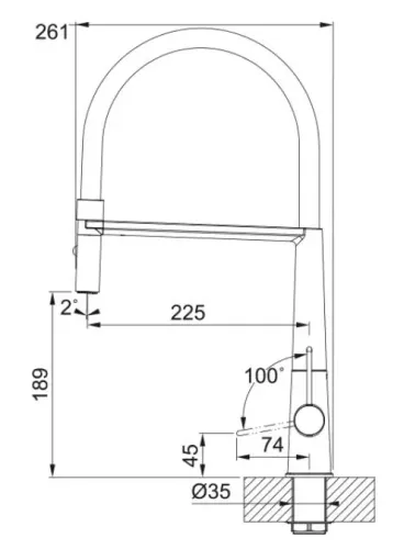 Bateria Franke Icon semi-pro Czarny Mosiądz