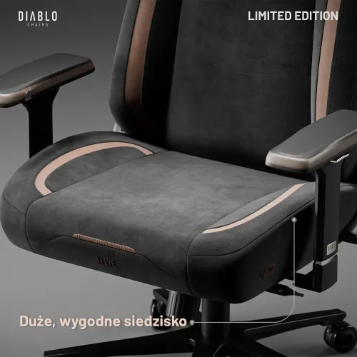 Fotel Diablo Chairs X-Eye 2.0 Ultra Gamingowy do 140kg Tkanina Czarny