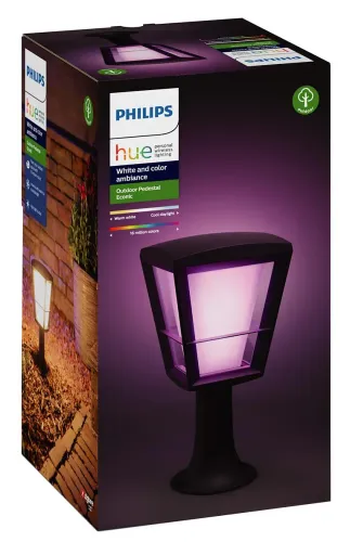 Zewnętrzna latarnia Philips Econic Hue Outdoor Pedestal Light Black 17441/30/P7