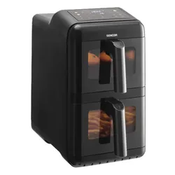 Air Fryer Frytkownica beztłuszczowa SENCOR SFR 1250BK 11.6l z podwójnym koszem, 10 automatycznymi programami i okienkiem do obserwacji postępów