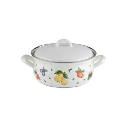 RIESS Country Fruit Garden 1,4 l - garnek emaliowany z pokrywką
