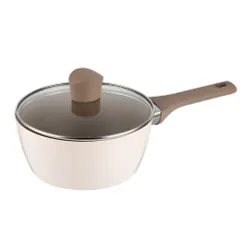 Rondel aluminiowy nieprzywierający z pokrywką FLORINA MOKKA 20 CM 2,1 l