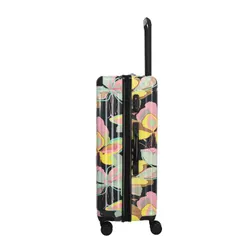 Большой жесткий чемодан Travelite Cruise Trolley L Print - yellow orchid