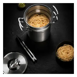 FISSLER Original Profi Collection Multistar - garnek do gotowania makaronu ze stali nierdzewnej z pokrywką 6 l