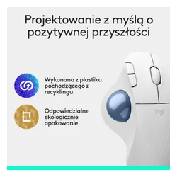 Myszka Logitech M575S bezprzewodowa biała