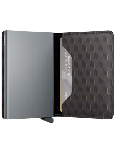 Mały portfel RFID Secrid Slimwallet Optical - grey / yellow